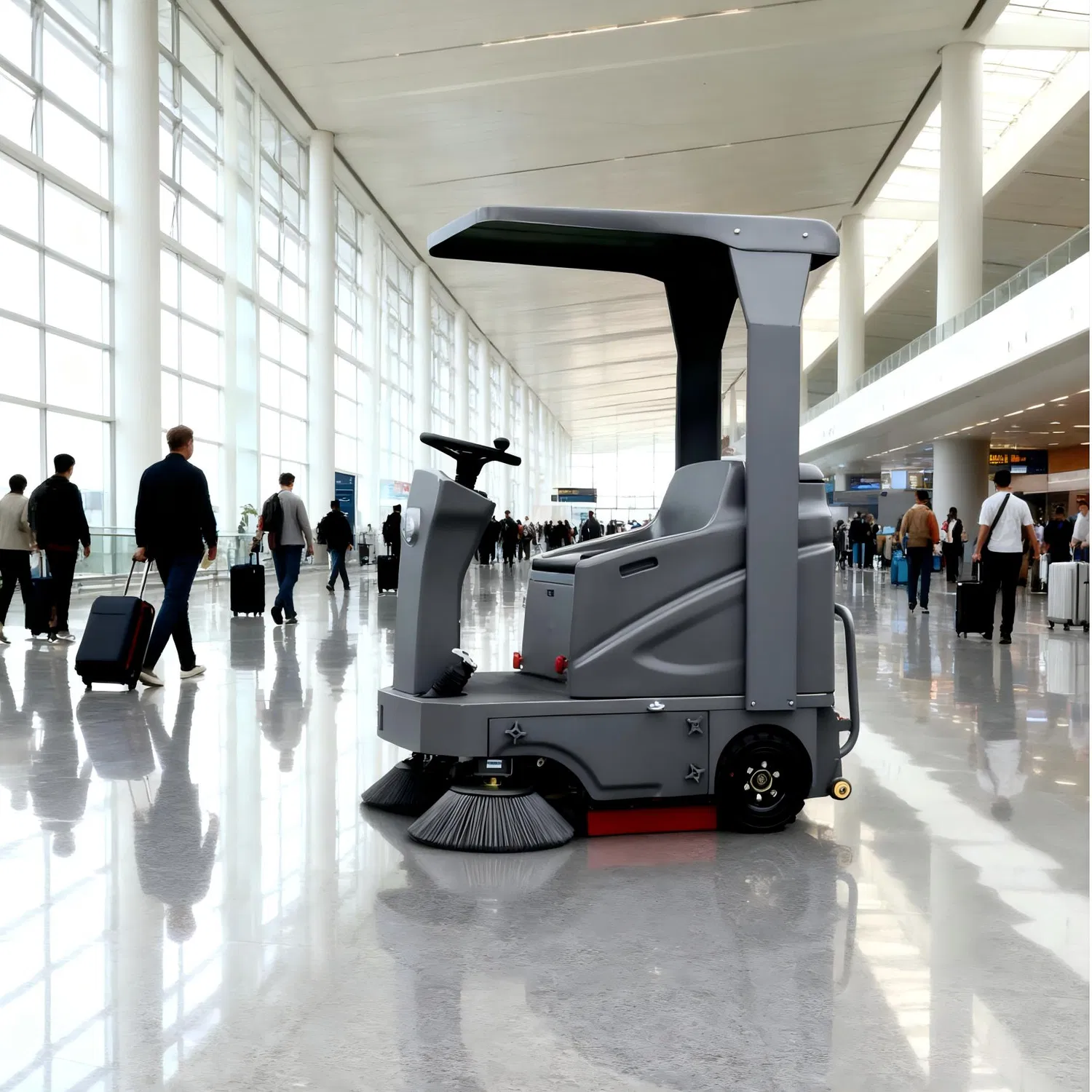 Durable-48V-Ride-on-Electric-Commercial-Floor-Sweeper-Efficient-Factory-and-Cycling-Road-Cleaning-Vehicle-New-Condition