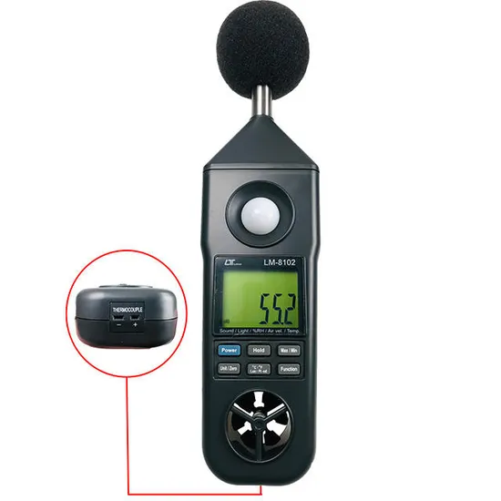 Lutron-Lm-8102-Digital-Sound-Anemometer-Temp-Type-K-Light-Meter