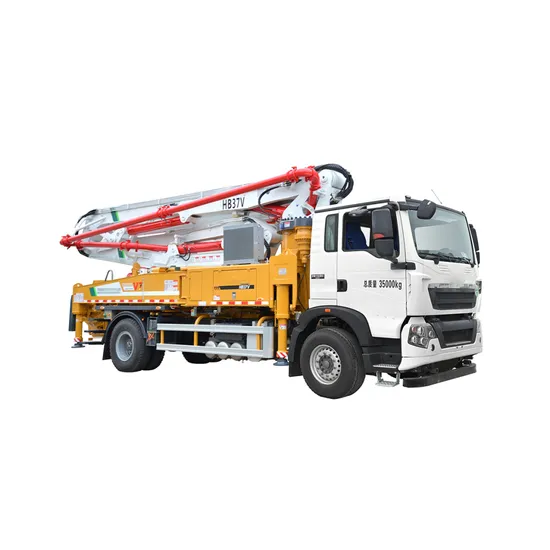 Top-Brand-37m-Truck-Mounted-Concrete-Pump-Truck-Hb37V-with-Chassis