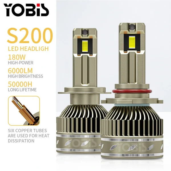 Светодиодная лампа для фар YOBIS DD-S200 | 90W 6000LM