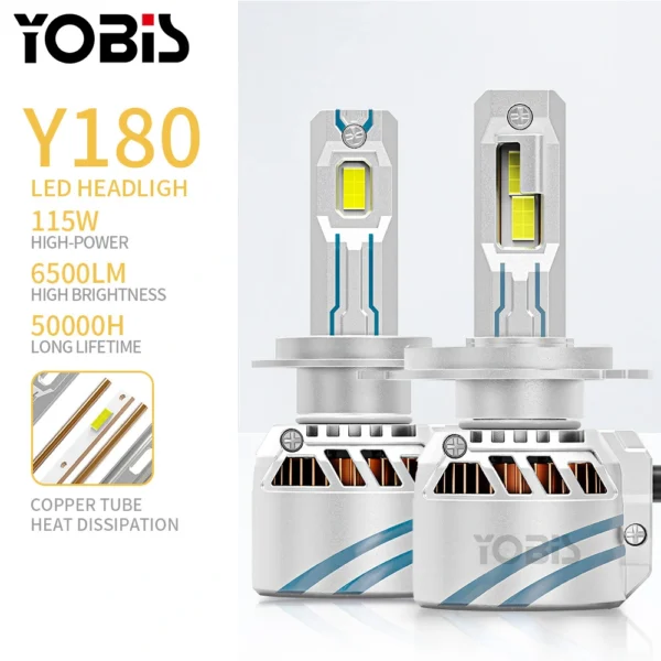 Светодиодная лампа для фар YOBIS DD-Y180 | 115 Вт 6500ЛМ